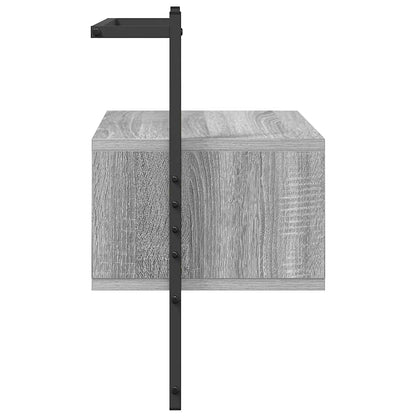 Wand-Nachttisch Grau Sonoma 35x30x51 cm Holzwerkstoff