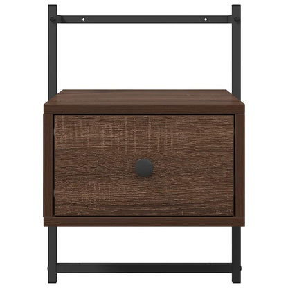 Wand-Nachttisch Braun Eiche 35x30x51 cm Holzwerkstoff