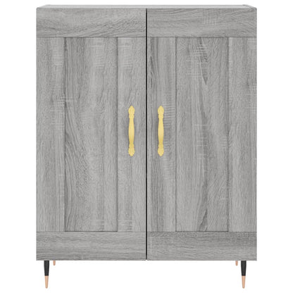 Highboard Grau Sonoma 69,5x34x180 cm Holzwerkstoff