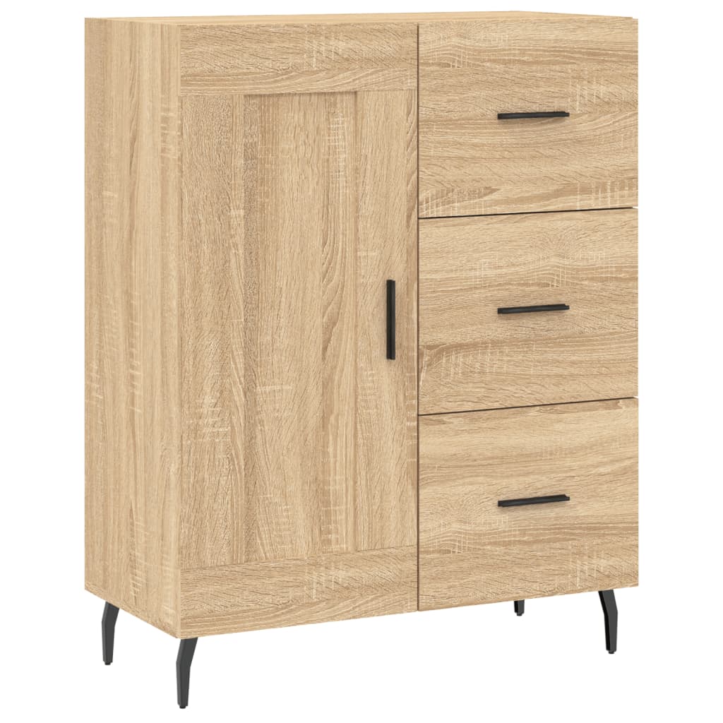 Highboard Sonoma-Eiche 69,5x34x180 cm Holzwerkstoff