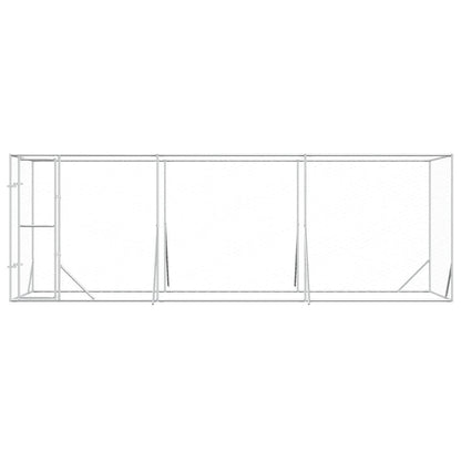 Outdoor-Hundezwinger Silbern 6x2x2 m Verzinkter Stahl