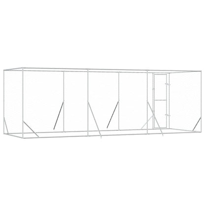 Outdoor-Hundezwinger Silbern 6x2x2 m Verzinkter Stahl