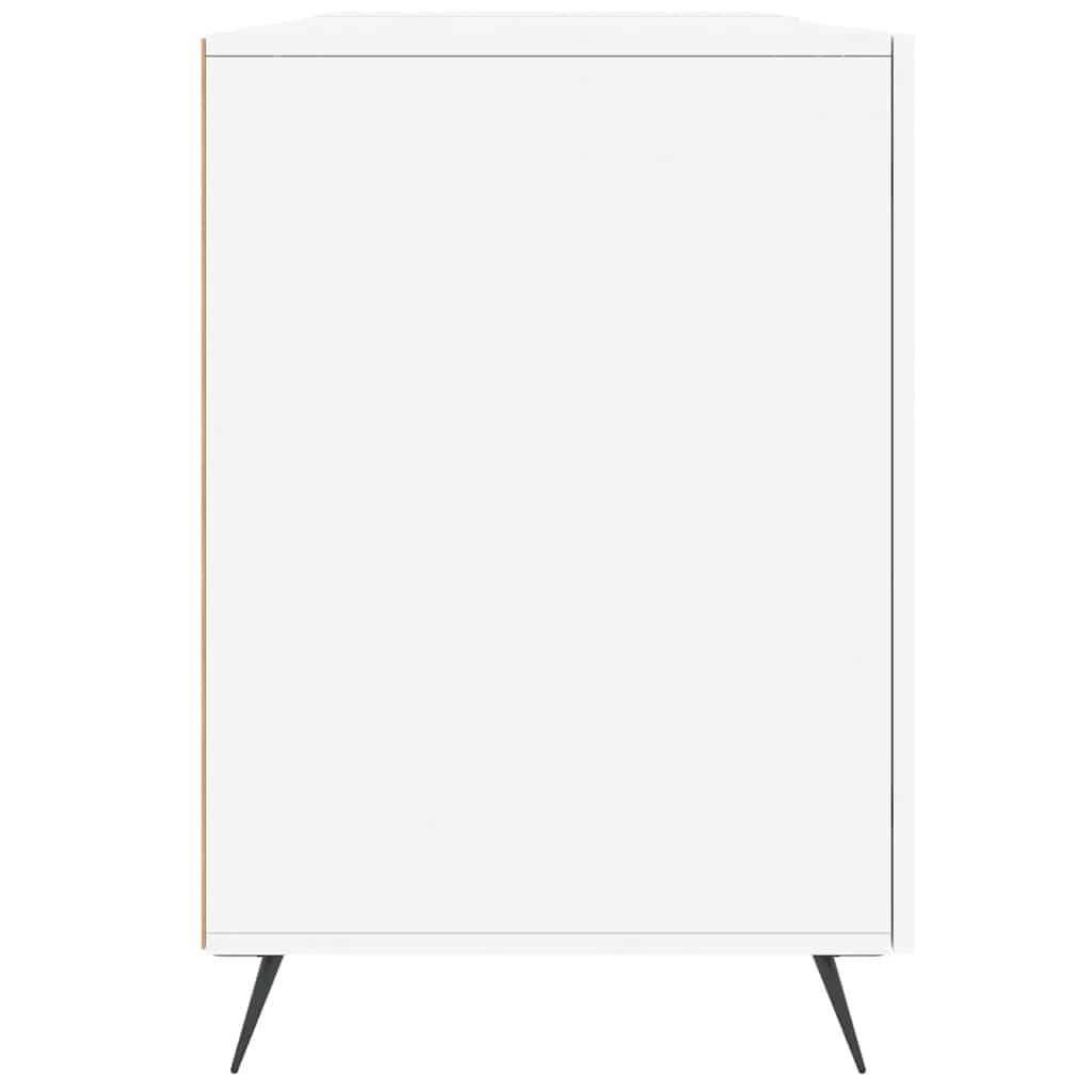 Schreibtisch Hochglanz-Weiß 140x50x75 cm Holzwerkstoff