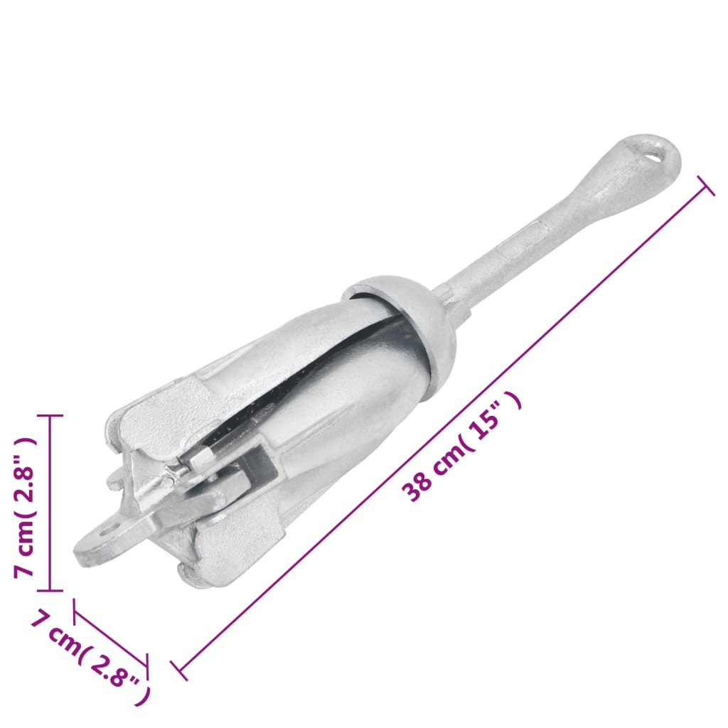 Klappanker Silbern 2,5 kg Temperguss