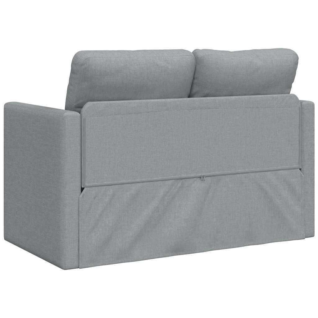 Bodensofa mit Schlaffunktion Hellgrau 112x174x55 cm Stoff