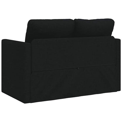 Bodensofa mit Schlaffunktion Schwarz 112x174x55 cm Stoff