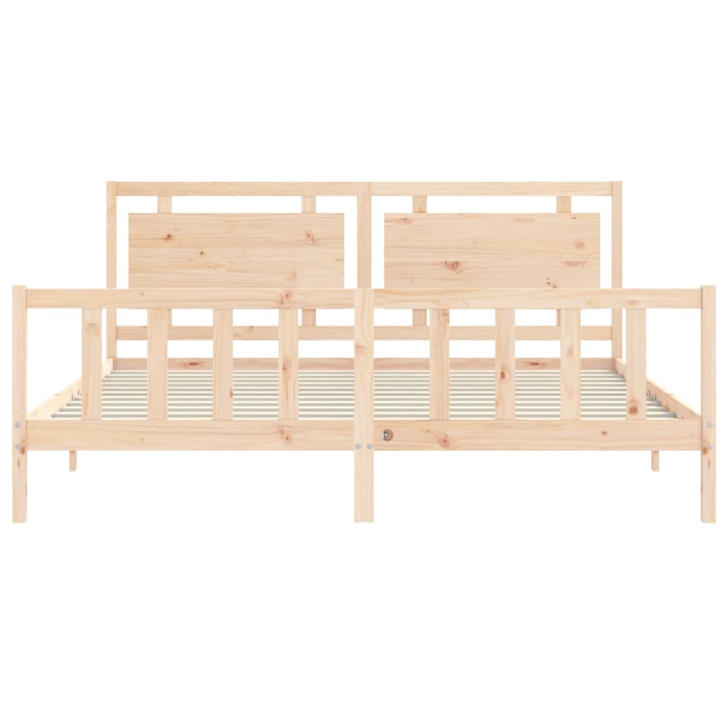 Massivholzbett mit Kopfteil 180x200 cm