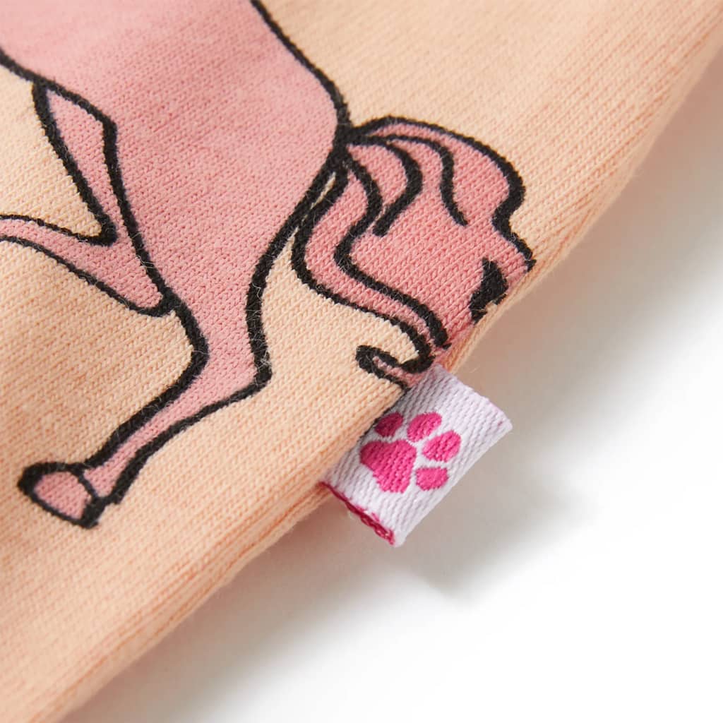 Kinderpyjama mit Kurzen Ärmeln Hellorange 140