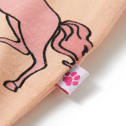 Kinderpyjama mit Kurzen Ärmeln Hellorange 140