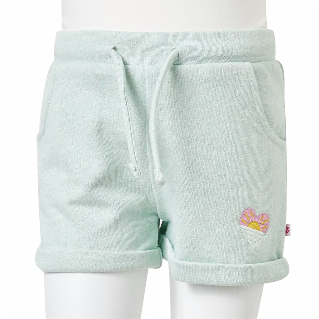 Kindershorts mit Kordelzug Helles Minzgrün 116