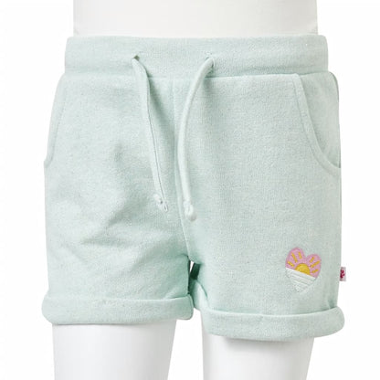 Kindershorts mit Kordelzug Helles Minzgrün 116