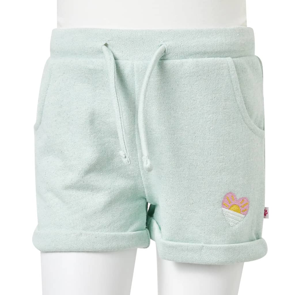 Kindershorts mit Kordelzug Helles Minzgrün 128