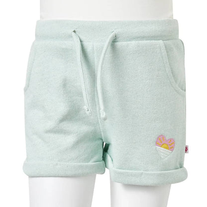 Kindershorts mit Kordelzug Helles Minzgrün 128
