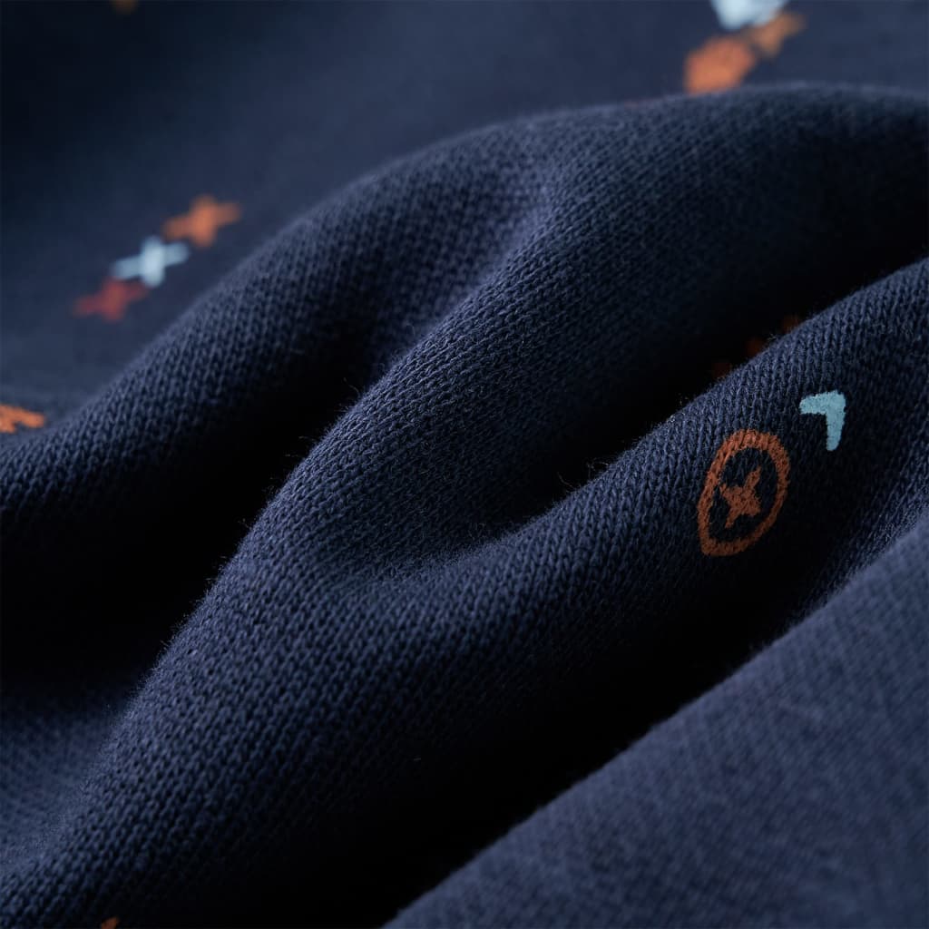 Kinder-Sweatshirt Marineblau Melange 116