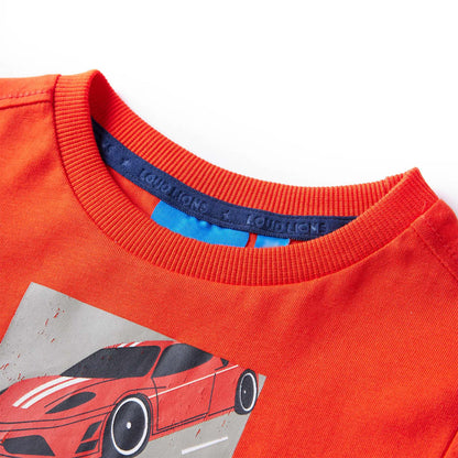 Kinder-Langarmshirt Hellorange 128