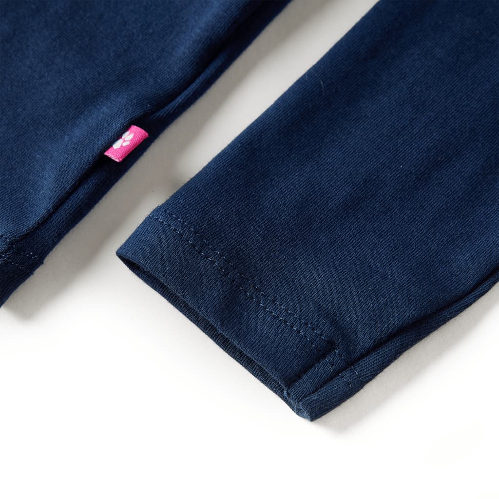 Kinder-Langarmshirt Marineblau 128