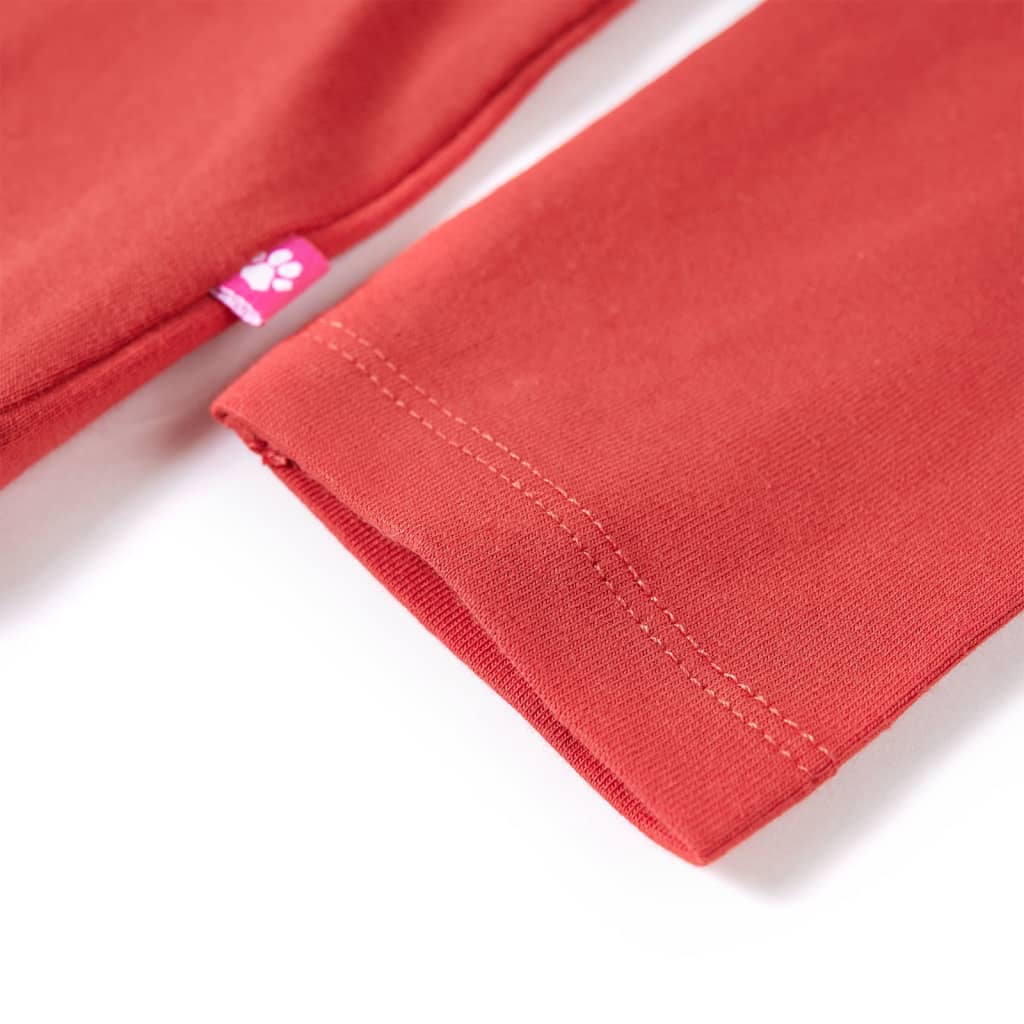 Kinder-Langarmshirt Dunkelrot 104
