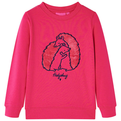 Kinder-Sweatshirt Knallrosa 140