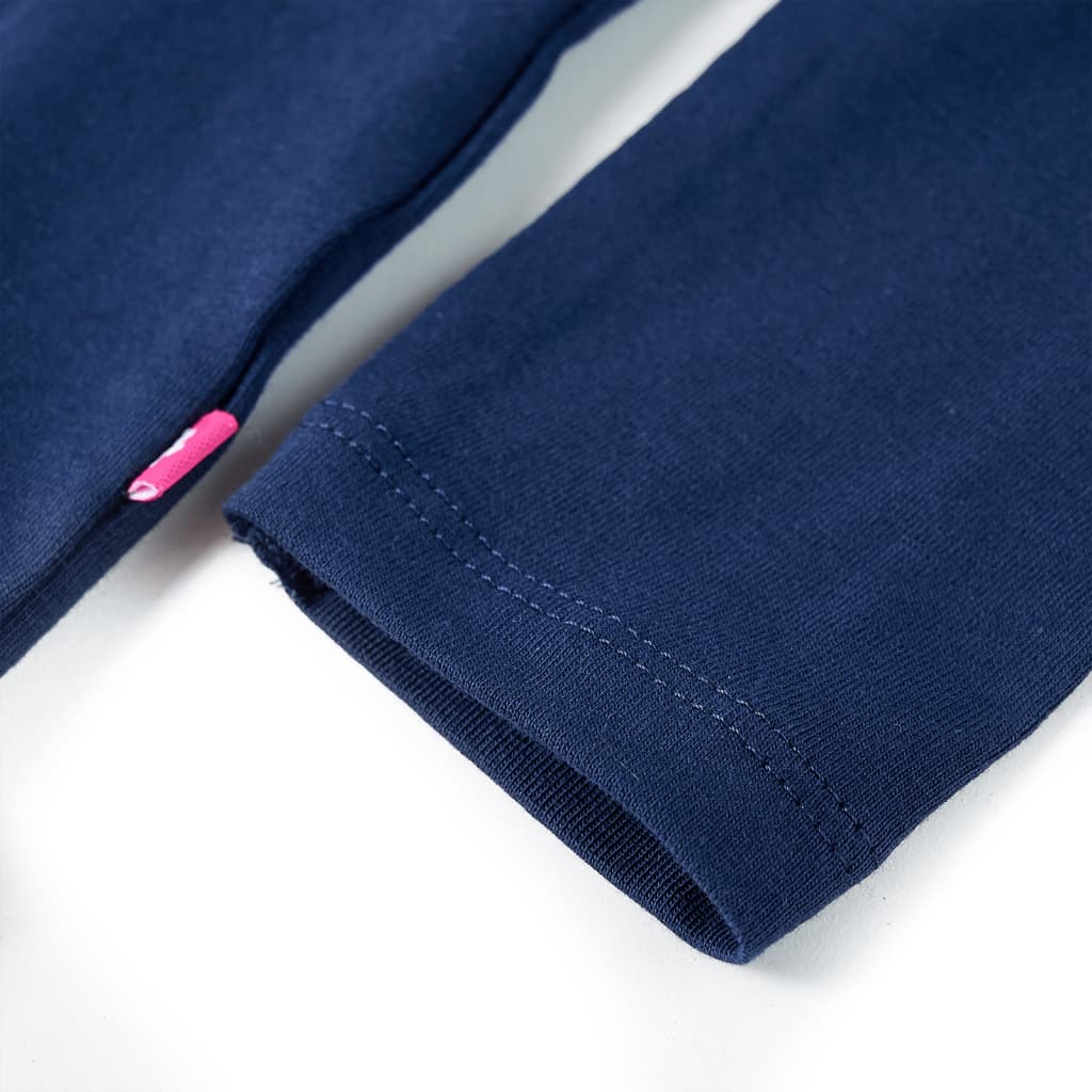 Kinder-Langarmshirt Marineblau 116