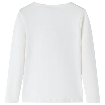 Kinder-Langarmshirt Ecru 128