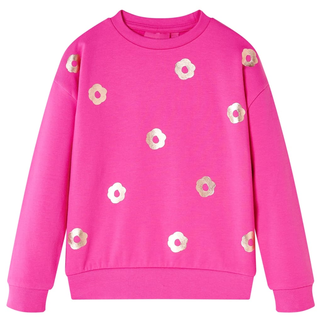 Kinder-Sweatshirt Dunkelrosa 116