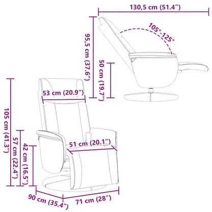 Massagesessel mit Fußteil Schwarz Kunstleder