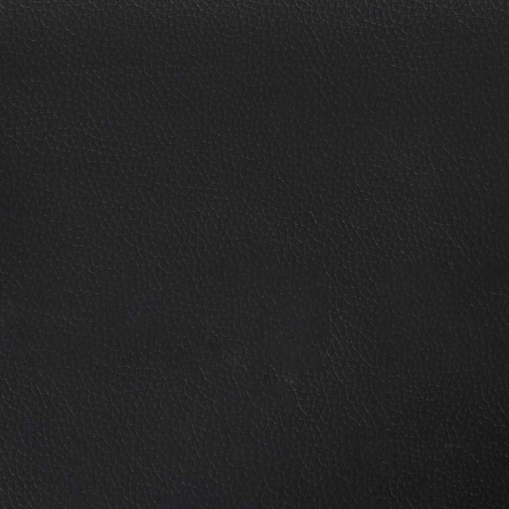 Massagesessel mit Fußteil Schwarz Kunstleder