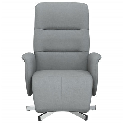 Relaxsessel mit Fußteil Hellgrau Stoff