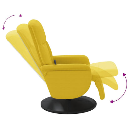 Massagesessel mit Fußteil Gelb Samt