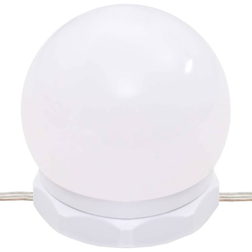 Schminktisch mit LED-Leuchten Betongrau 96x40x142 cm