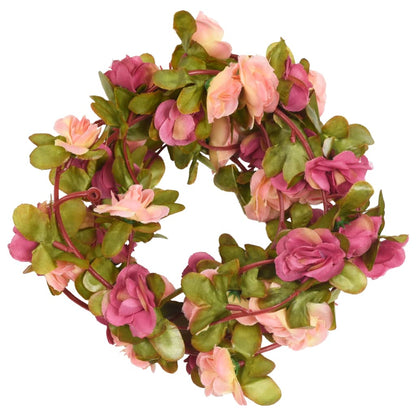 Blumengirlanden Blumen 6 Stk. Rosa 250 cm