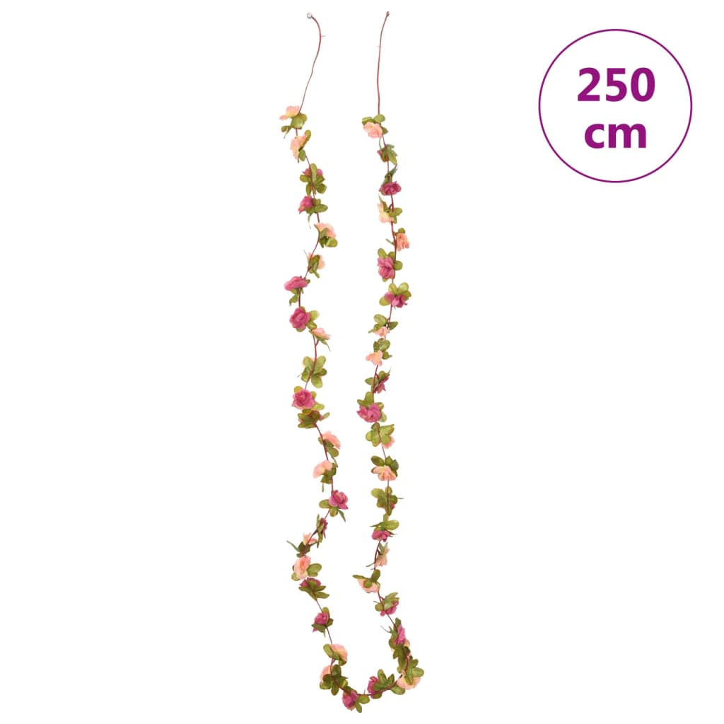 Blumengirlanden Blumen 6 Stk. Rosa 250 cm