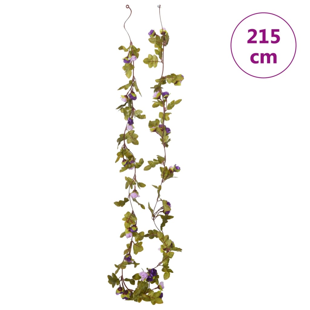 Blumengirlanden Blumen 6 Stk. Helllila 215 cm