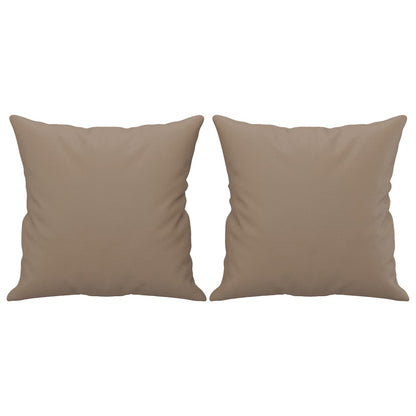 2-Sitzer-Sofa mit Zierkissen Cappuccino-Braun 140 cm Kunstleder