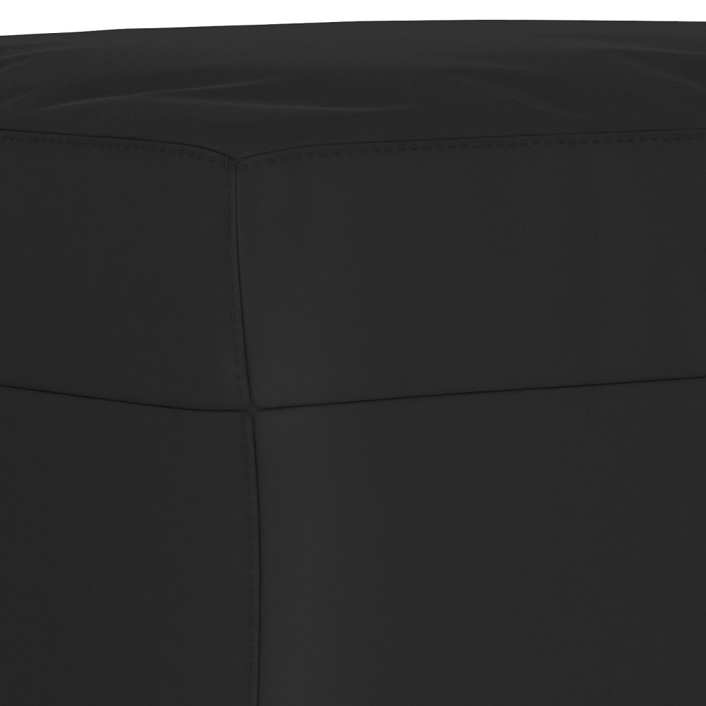 4-tlg. Sofagarnitur mit Kissen Schwarz Mikrofasergewebe