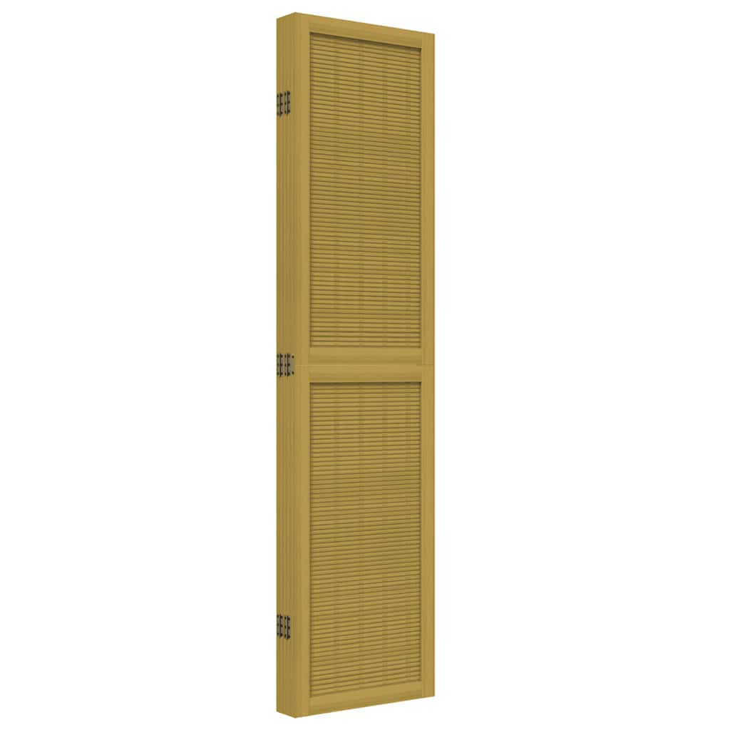 5-tlg. Raumteiler Braun Massivholz Paulownia