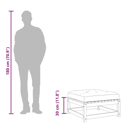 Gartenhocker mit Kissen Massivholz Kiefer