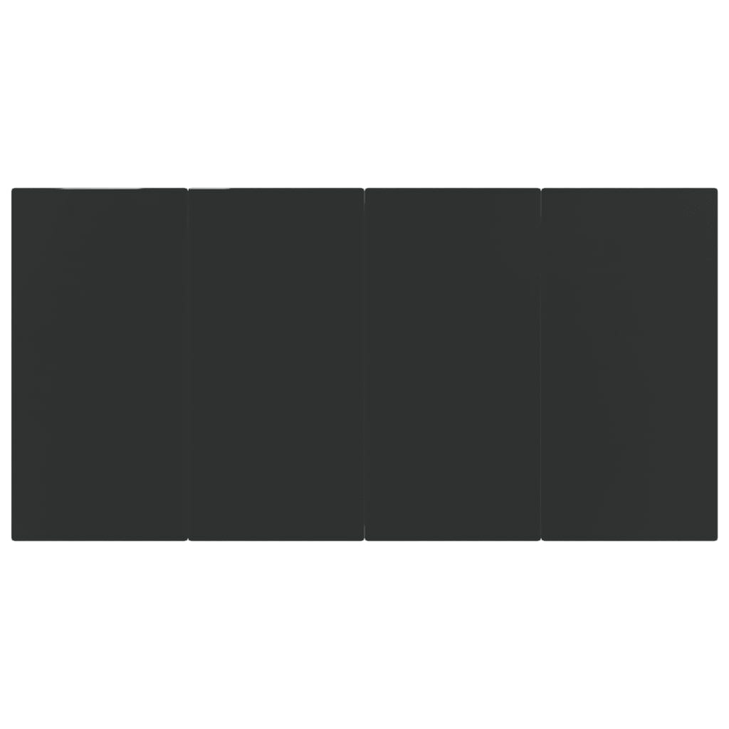 5-tlg. Garten-Essgruppe Schwarz Poly Rattan und Stahl