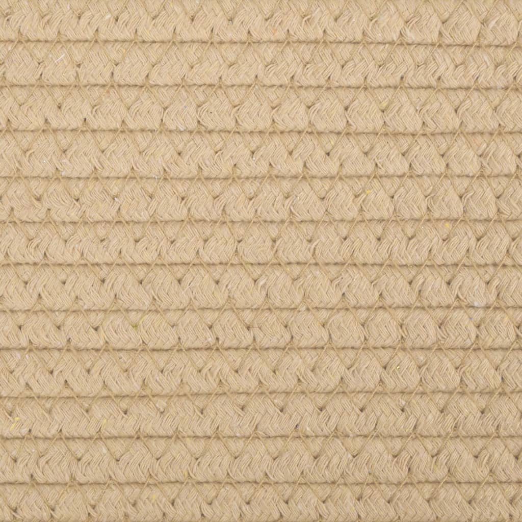 Aufbewahrungskorb Beige und Weiß Ø38x46 cm Baumwolle