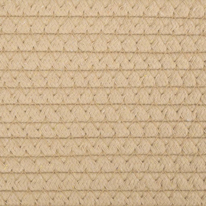 Aufbewahrungskorb Beige und Weiß Ø38x46 cm Baumwolle