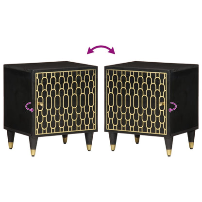 Nachttisch 40x33x46 cm Massivholz Mango