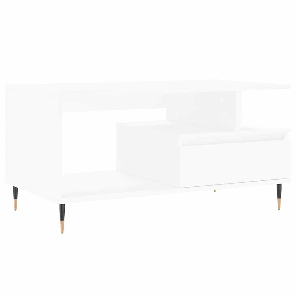 Couchtisch Weiß 90x49x45 cm Holzwerkstoff