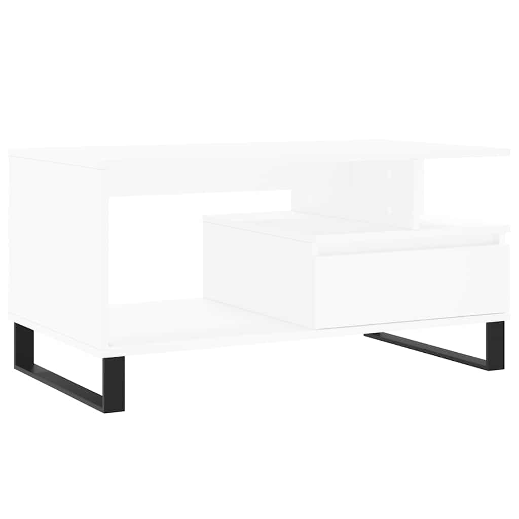 Couchtisch Weiß 90x49x45 cm Holzwerkstoff