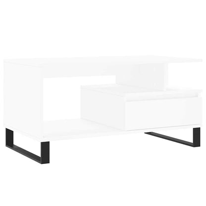 Couchtisch Weiß 90x49x45 cm Holzwerkstoff