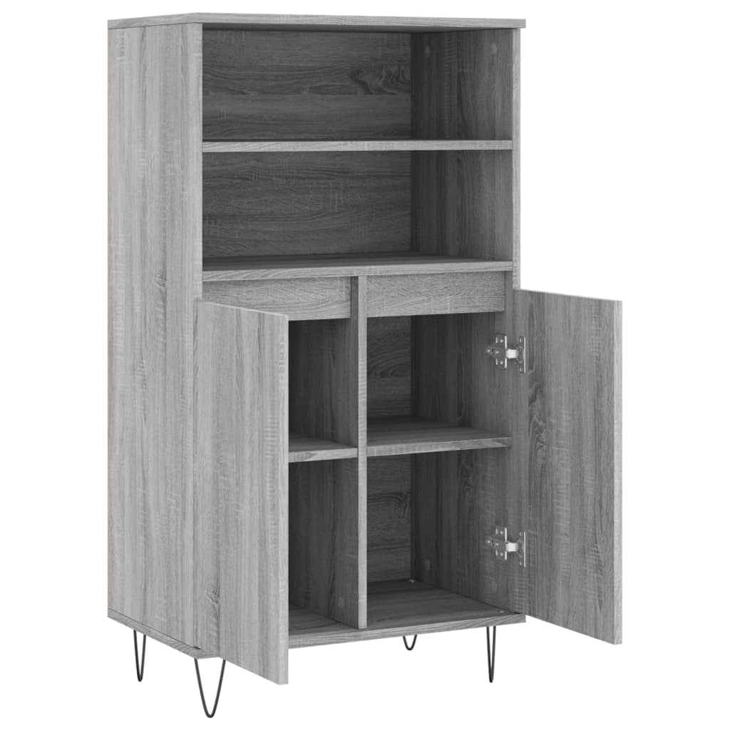 Highboard Grau Sonoma 60x36x110 cm Holzwerkstoff