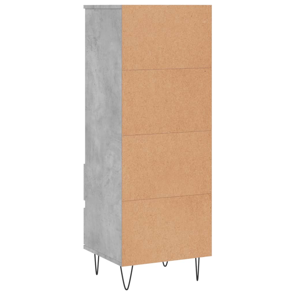 Highboard Betongrau 40x36x110 cm Holzwerkstoff