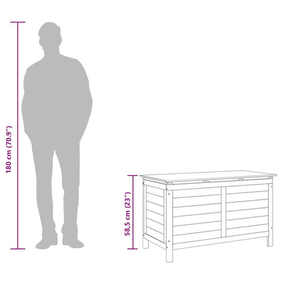Gartentruhe Weiß 99x49,5x58,5 cm Massivholz Tanne
