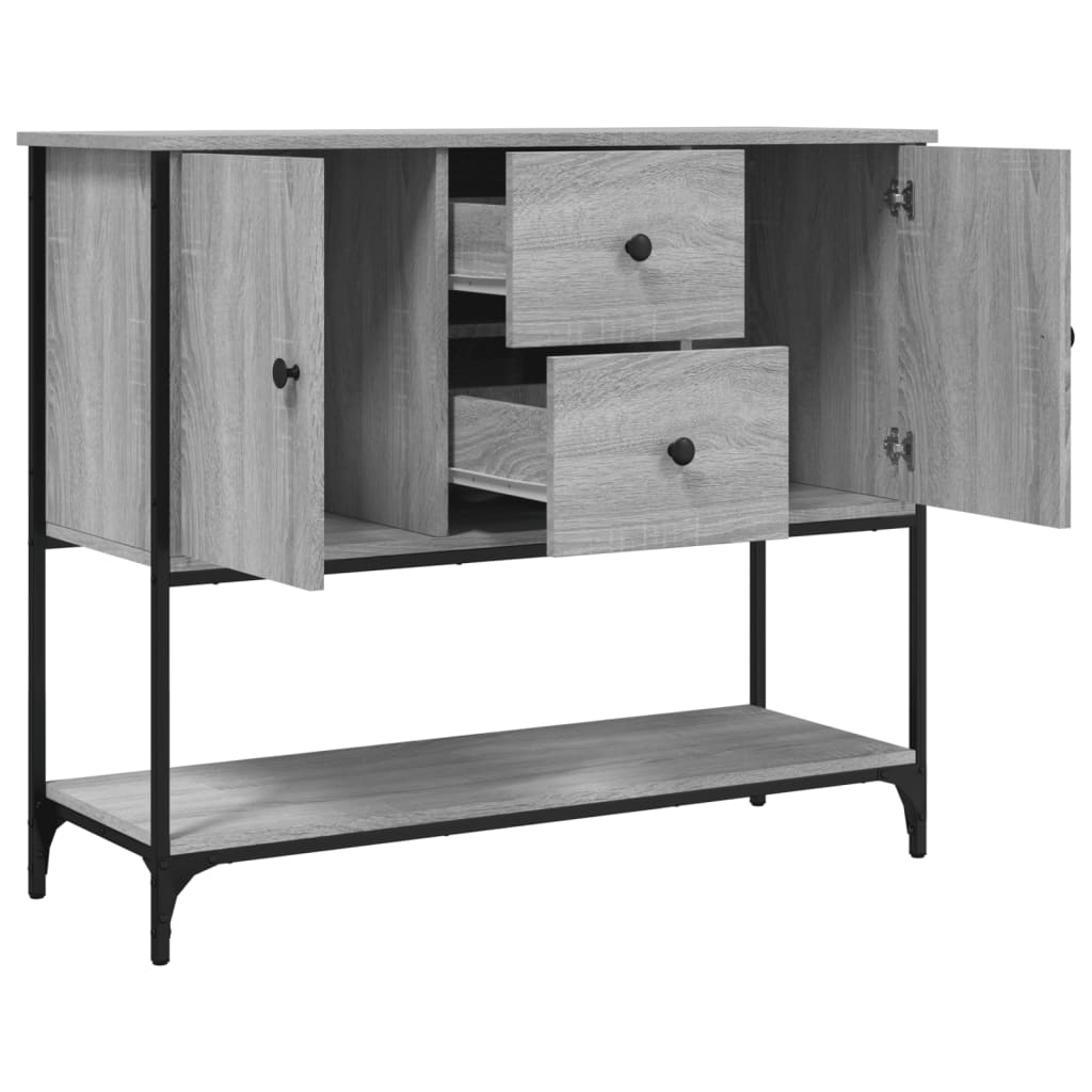 Sideboard Grau Sonoma 100x36x85 cm Holzwerkstoff