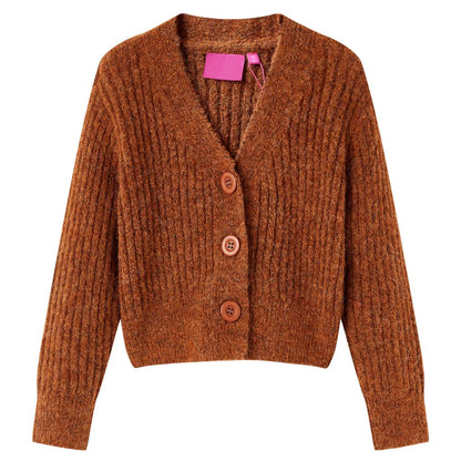 Kinder-Strickjacke Cognac 116