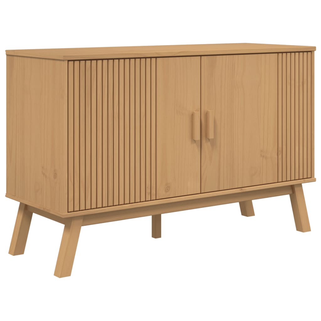 Sideboard OLDEN Braun 114x43x73,5 cm Massivholz Kiefer